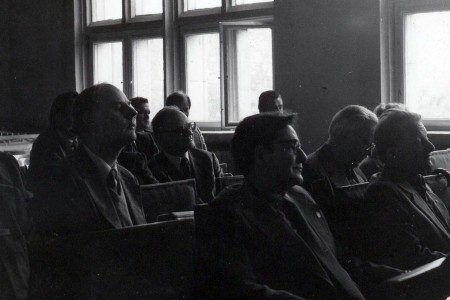 Wojtowicz Jerzy (na pierwszym planie) w czasie I Konferncji „Ordines Militares”; Toruń, czerwiec 1981 (Fotokronika IHiA) 